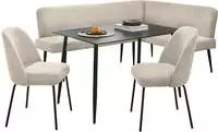 Jockenh&ouml;fer Gruppe Eckbankgruppe "Melvin (Set, 4-tlg. Tisch, Bank und 2...