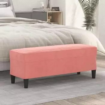 vidaXL Sitzbank Rosa 100x35x41cm Samt (349424)