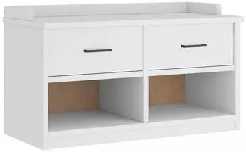 vidaXL Sandnes Flurbank Wei&szlig; 87x40x50cm Massivholz Kiefer