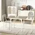 HomCom 3 TLG Essgruppe mit 2 Stühlen MDF Natur+Weiß 110 x 70 x 75 cm