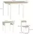 HomCom 3 TLG Essgruppe mit 2 Stühlen MDF Natur+Weiß 110 x 70 x 75 cm
