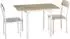 HomCom 3 TLG Essgruppe mit 2 Stühlen MDF Natur+Weiß 110 x 70 x 75 cm