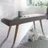 Finebuy Sitzbank gepolstert Stoff Grau 120cm (FB49208)