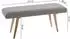 Finebuy Sitzbank gepolstert Stoff Grau 120cm (FB49208)