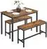 Vasagle 3-tlg. Küchentisch-Set 110x70x75 cm / 97x30x50 cm Braun