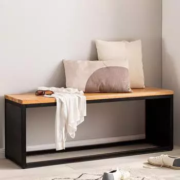 Finebuy Sitzbank Massivholz Akazie 120cm (FB95857)