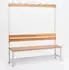Szagato Garderobenbank mit Haken und Schuhrost, 1-seitig, 150x30cm (57153-1)