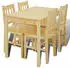 vidaXL Sitzgruppe Holztisch + 4 Holzstühle natur (241220)