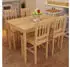 vidaXL Sitzgruppe Holztisch + 4 Holzstühle natur (241220)