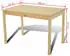 vidaXL Sitzgruppe Holztisch + 4 Holzstühle natur (241220)