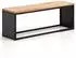 Wohnling Sitzbank Akazie Massivholz, Steinoptik, Metallgestell, 120x45x35cm (WL6.781)