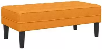 vidaXL Sitzbank mit Kissen, Stoff, dunkelgelb, 113x57x39cm (42001943)