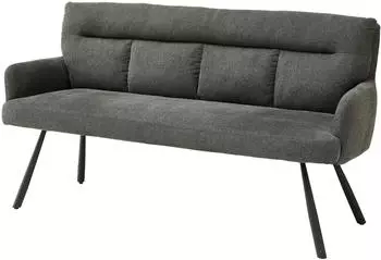 Stolkom Sofia Polsterbank grau, Polyester, 180x93x69cm (64217160-0)