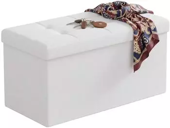 Relaxdays Polsterbank mit Stauraum, faltbar, 38x76x38cm