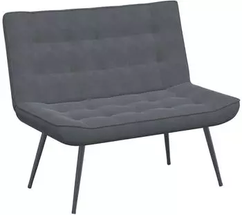 vidaXL Sitzbank dunkelgrau 110x74x84cm Samt (4012338)