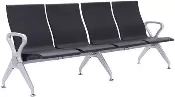 CLP Ermin Wartebank Airport-Stil, ergonomische Sitzschalen, Alu-Gestell (326894)