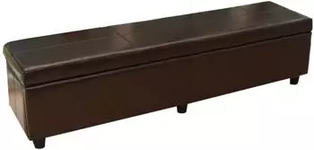 MCW Arezzo XXL Sitzbank mit Aufbewahrung, Lederlook, braun (800000816597)
