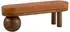 Wohnling Sitzbank Ziegenleder, Mangoholz, braun, 140x47x40cm (WL7.314)