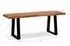 Finebuy Sitzbank FB100793 Akazie Massivholz 120cm Baumkante (FB100793)