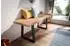 Finebuy Sitzbank FB100793 Akazie Massivholz 120cm Baumkante (FB100793)