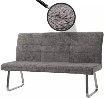 MCW Sitzbank G55 Chenille Edelstahl geb&uuml;rstet 160cm, dunkelgrau (MCW-G55)