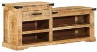 vidaXL Bank mit Schubladen Braun 110 x 35 x 50 cm Raue Mango