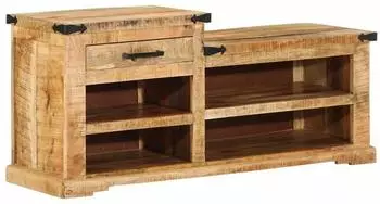 vidaXL Bank mit Schubladen Mangoholz braun 110x35x50cm (4019631)