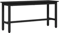vidaXL Esstischbank Schwarz Eichen-Optik 100 x 32,5 x 48,5 cm