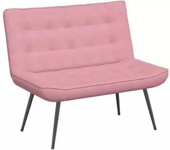vidaXL Sitzbank rosa, Samt, 110x74x84cm (4012340)