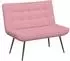 vidaXL Sitzbank rosa, Samt, 110x74x84cm (4012340)