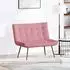 vidaXL Sitzbank rosa, Samt, 110x74x84cm (4012340)