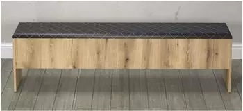 trendteam Esteban Sitzbank mit Stauraum, Kunstleder, Evoke Eiche/Anthrazit, 185x54x30cm (231295092)