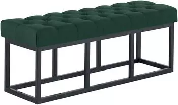 CLP Sitzbank Amun Stoff, Metallgestell schwarz, grün, 120cm (307224)