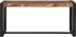 vidaXL Flurbank mit Stauraum, Mangoholz massiv, mehrfarbig, 100x35x45cm