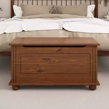 Idimex Bristol Sitztruhe Massivholz, Kastanie Finish (42043)
