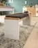 Livin Sitzbank Matera 130x49x40cm, Eiche Altholz Dekor, mit Klemmkissen