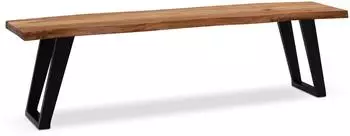 Wohnling Esszimmerbank Akazie Massivholz Baumkante 120cm (WL7.301)