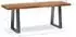 Finebuy Sitzbank Akazien-Massivholz Baumkante 120cm (FB100795)