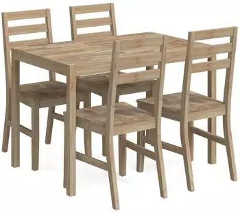 vidaXL 5-tlg. Essgruppe Massivholz Akazie (3106441)