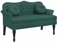 vidaXL Bank mit Kissen Dunkelgr&uuml;n 120,5 x 65 x 75 cm Samt