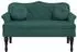 vidaXL Sitzbank mit Kissen, Samt, dunkelgrün, 120,5x65x75cm (372142)