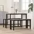 vidaXL Esstischbank grau Sonoma 100x32,5x48,5cm