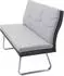 MCW G54 Sitzbank Stoff/Kunstleder, Edelstahl gebürstet, grau, 160cm