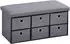 Kesper Sitzbank mit Aufbewahrungsboxen, MDF, grau, 76x38x38cm (15950)