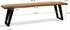 Finebuy Sitzbank Baumkante Akazie Massivholz 120cm (FB68415)