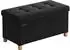 Songmics Sitzhocker klappbare Sitztruhe mit Stauraum, 76cm, bis 300kg, schwarz