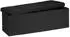 Relaxdays Faltbare Sitzbank XXL, Leinen, Stauraum, schwarz, 38x114x38cm