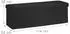 Relaxdays Faltbare Sitzbank XXL, Leinen, Stauraum, schwarz, 38x114x38cm