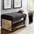 Finebuy Polsterbank 105cm, schwarz, Stoff/Massivholz (FB71532)