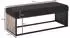 Finebuy Polsterbank 105cm, schwarz, Stoff/Massivholz (FB71532)
